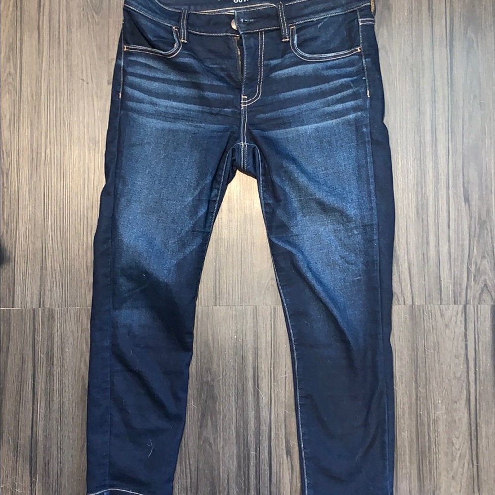 American Eagle dark jegging crop 10